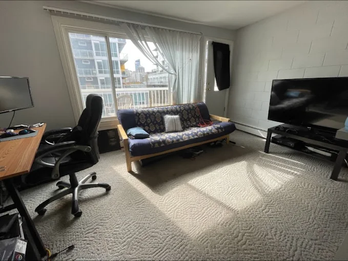 A lived-in living room that needs a proper clean